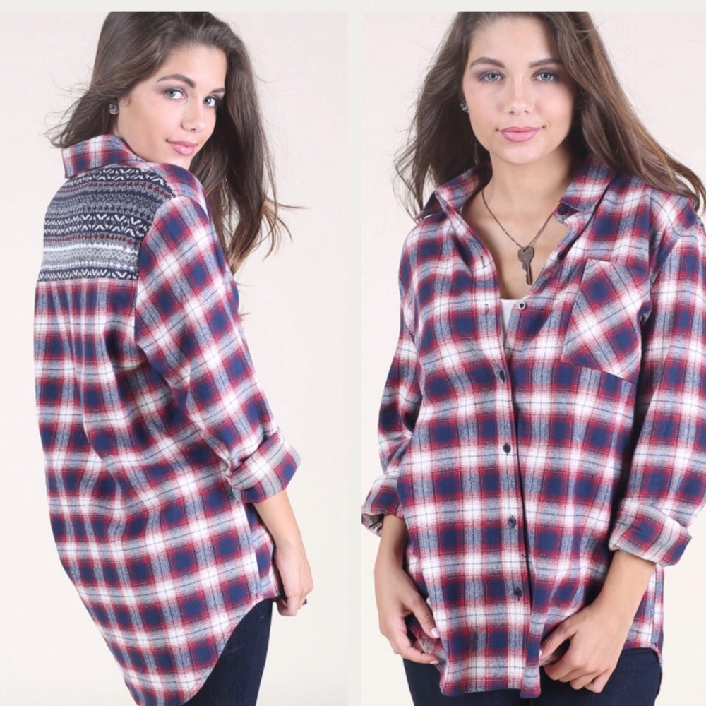 Altar’d State | Plaid Fairgrounds Flannel Shirt S